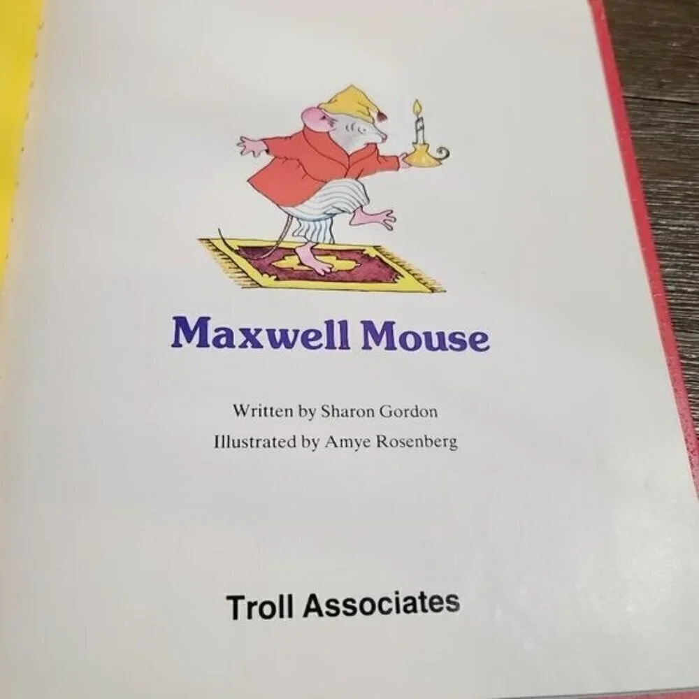 Vintage 80s 1981 Maxwell Mouse Sharon Gordon Children's Picture